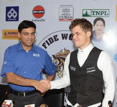 FIDE World Championship - Anand V Carlsen - 1st Match drawn
