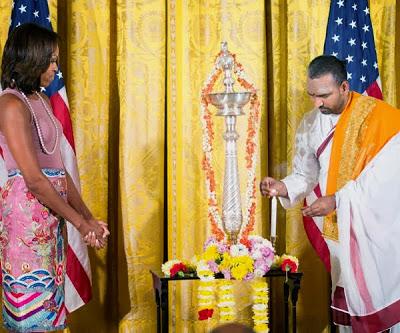 Deepavali ~ the festival of lights at USA - Michelle Obama joins celebrations