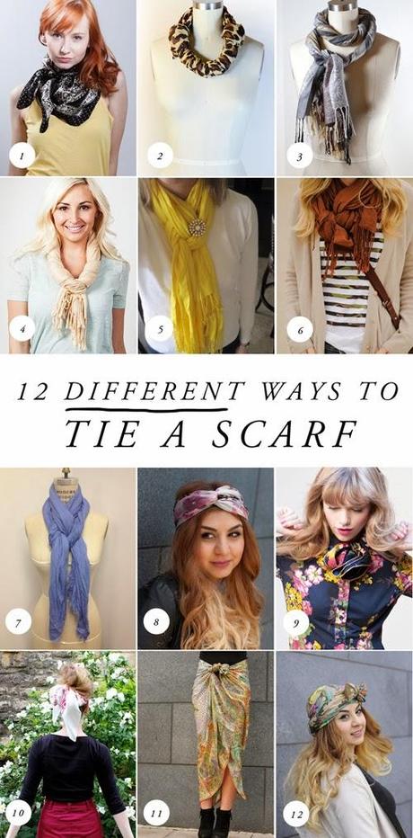 12 ways to tie a scarf