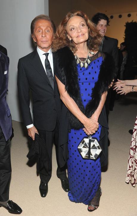 Valentino Garavani and Diane von Furstenberg attend CFDA and Vogue 2013 Fashion Fund Finalists Celebration at Spring