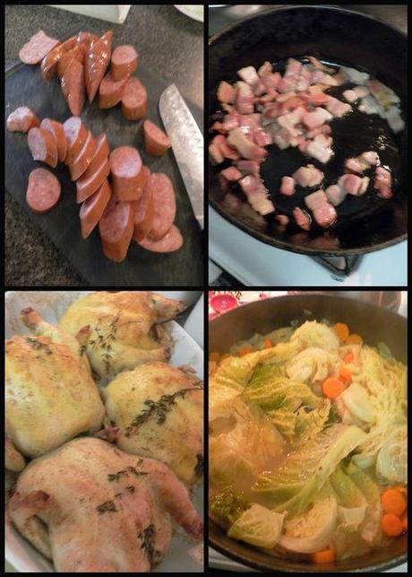 Cornish Hen and savoy cabbage-collage4