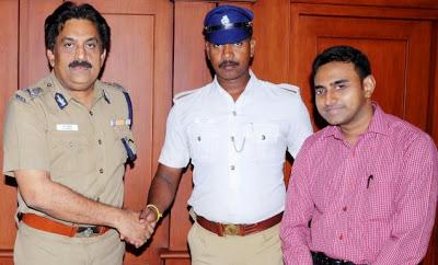 the appreciable act of Chennai Police constable - saving life...