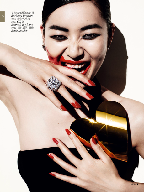 Liu Wen by Mario Testino for Vogue China December 2013  