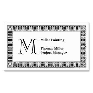 Monogram Tupelo Border Business Cards
