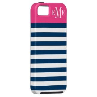 Bold Stripe & Monogram | Apple iPhone 5 Case Cover