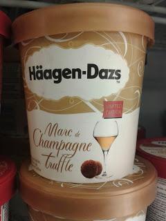 haagen dazs vanilla ice cream with marc de champagne truffle swirl and truffle pieces