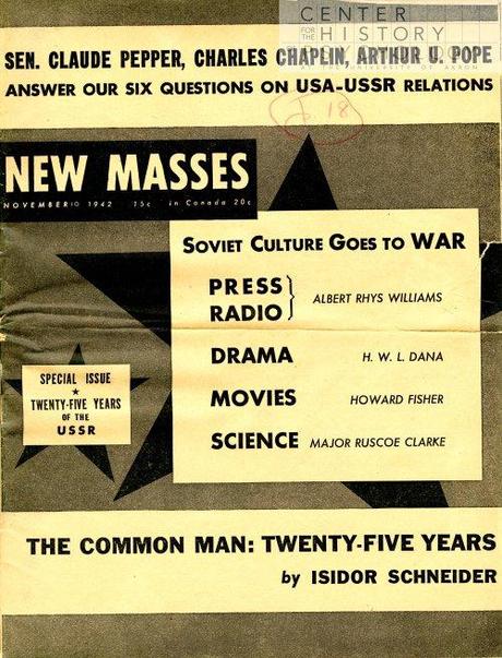 S special issue of “New Masses”, November 10, 1942. The issue is dedicated to 25 years of the USSR.