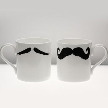 Peter Ibruegger Studio - Moustache Mug - Maurice/Poirot
