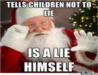 Santa Claus and Elf on the Shelf - Not in Our Home