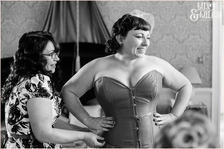 Julia & Chris Got Married! | Wedding Photography Bride in courstted red wedding dress yorkshire