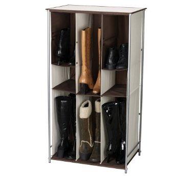 Household Essentials Boot Organizer with Adjustable Pockets, Natural