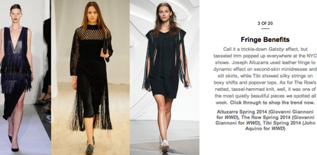Fashion Week Explained + How to “shop” Fashion Week Trends Spring Summer S/S 2014 trend fringe fashion trends for moms