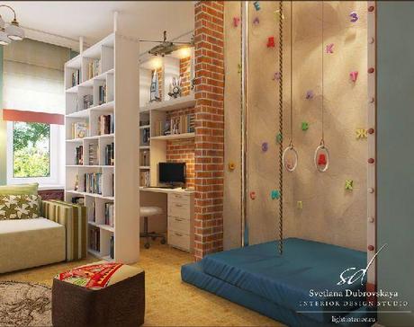 Study Space for Luxury Kids Bedroom Interior Design by Svetlana Dubrovskaya