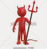 The Devil with a pitchfork