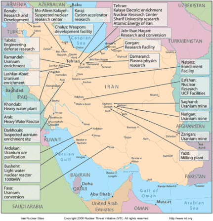 Iran nuclear sites 
