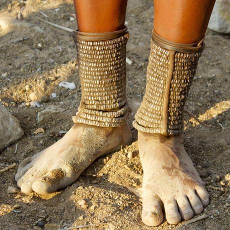 Ankle bracelets protect against venomous snakes and other animals in Namibia