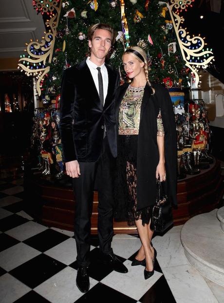 Dolce & Gabbana’s Christmas tree for Claridge’s Hotel in London James Cook and Poppy Delevigne attend Claridge's Christmas Tree By Dolce & Gabbana launch party at Claridge's Hotel on November 26, 2013 in London, England. (Photo by David M. Benett/Getty Images for Claridge's)