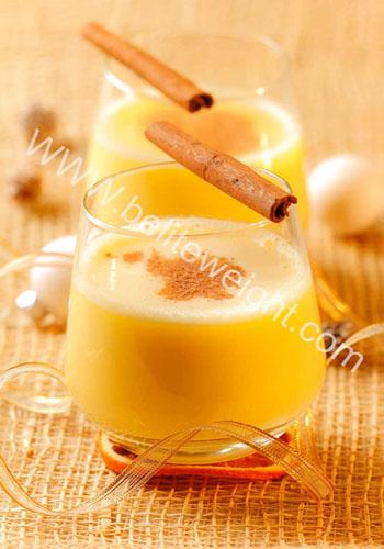 Low Cal. and Creamy Eggnog Cocktail
