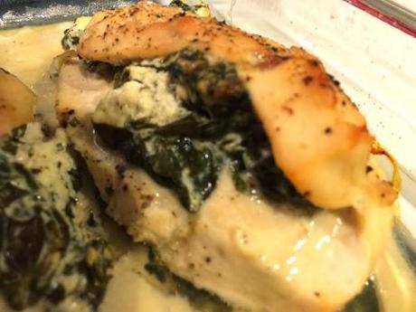 Spinach and Goat Cheese Stuffed Chicken for #WeekdaySupper 