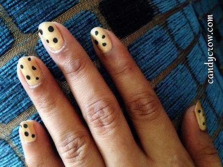 easy polka nail art