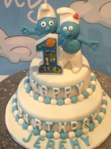 Smurf Themed Cake