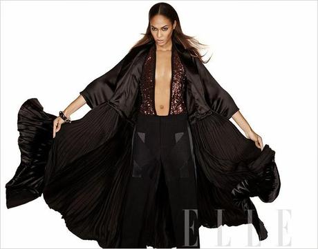 Joan Smalls by Michael Thompson for ELLE US January 2014 