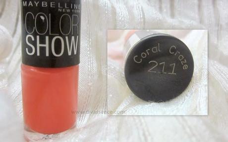 Maybelline Color Show Nail Paints: Coral Crush and Orange Fix: Review/NOTD