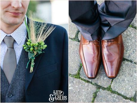 Yorkshire Wedding Photography | Katie & Gavin Got Married! Groom details at autumn themed wedding