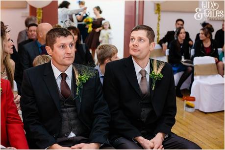 Yorkshire Wedding Photography | Katie & Gavin Got Married! Groom waits during ceremony at Swanland wedding in Hull Yorkshire