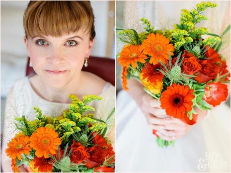 Yorkshire Wedding Photography | Katie & Gavin Got Married! Bride holding autumn themed wedding bouquet