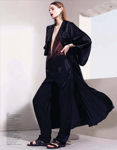 Caroline Brasch Nielsen by Sharif Hamza for Vogue China January 2014 
