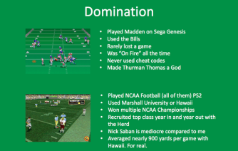Bro Applies For University Of North Dakota Head Football Coach Position With Powerpoint Citing Video Game Domination