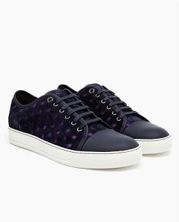 Smile With Your Feet:  Lanvin Perforated Suede Trainers