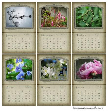 2014 Mandala Meditations Calendar & The Year in Flowers Calendar 2014 The Year in Flowers Calendar 1st six months