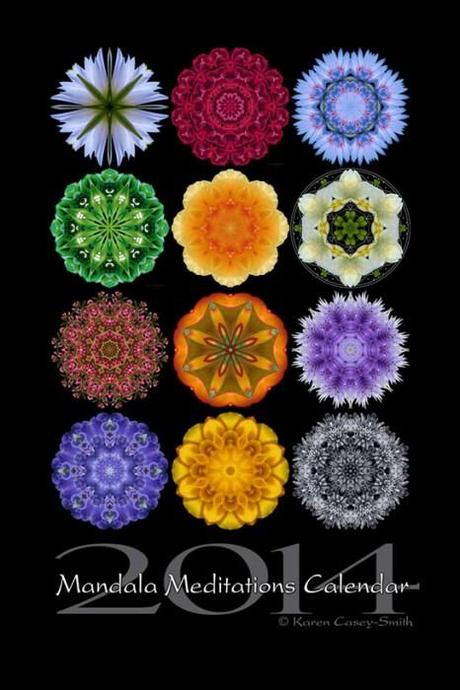 2014 Mandala Meditations Calendar & The Year in Flowers Calendar 2014 Mandala Meditations available through Etsy