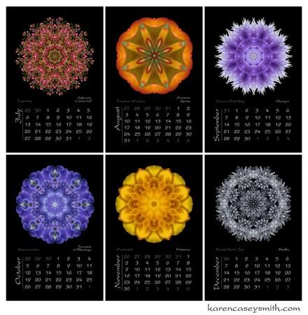 2014 Mandala Meditations Calendar & The Year in Flowers Calendar 2014 Mandala Meditations Calendar 2nd six months