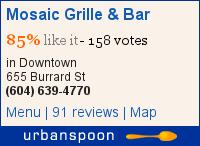 Mosaic Grille & Bar on Urbanspoon