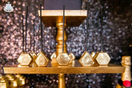 A Glistening Gold Geometric Luxe Party to Celebrate and bring in the New Year by Sweet Empire