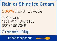 Rain or Shine Ice Cream on Urbanspoon