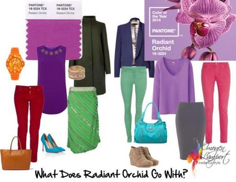 What does Radiant Orchid mix and match with