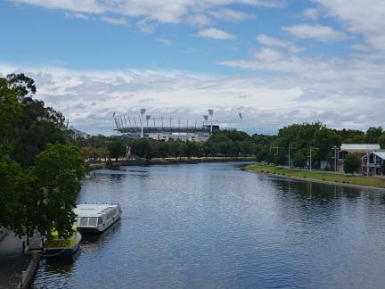 Looking At The MCG From The Princes Bridge in the world sporting capital of Melbourne