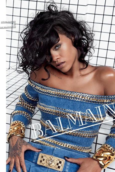 Rihanna by Inez & Vinoodh for Balmain S/S 2014 Ad Campaign 