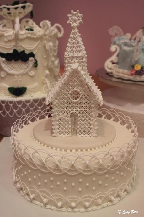 Royal Icing Church and Oriental String Work-Completed Cake1