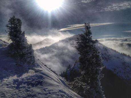 Promises, Promises Above the clouds on Saturday overlooking Powder Bowl