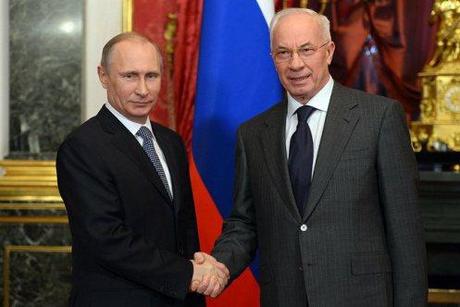 President Putin welcomed Prime Minister Mykola Azarov today to the Kremlin.