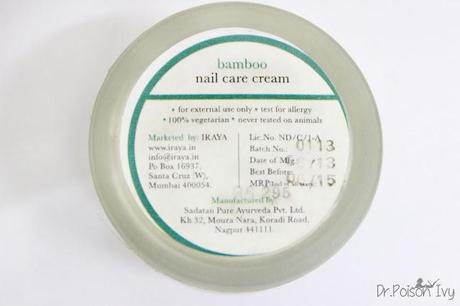 Iraya Vanilla Whole Milk Lip Balm And Bamboo Nail care cream Review