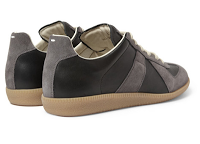 The Play Changes, The Game's The Same:  Maison Martin Margiela Suede and Leather Panelled Sneakers