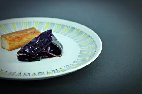 Pork belly with red cabbage #148