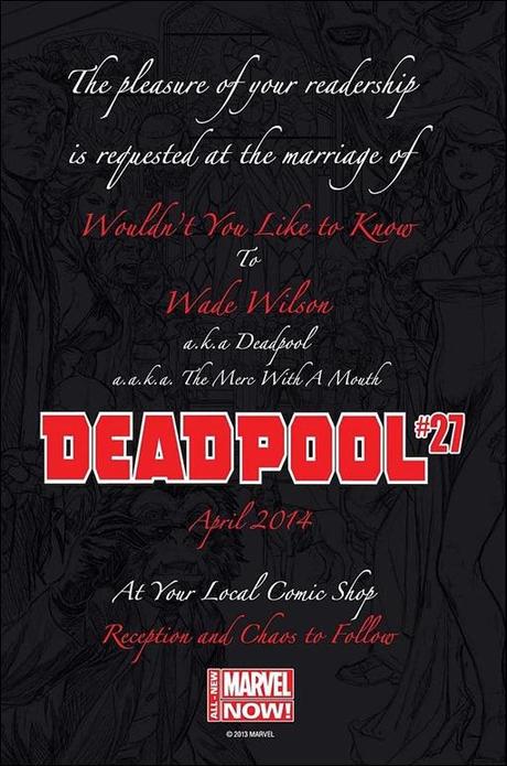 Deadpool Wedding Invitation Deadpool Wedding Invitation