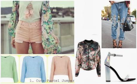 Predicted trends for S/S'14 - Pastels, kimonos, boyfriend jeans and sandles galore!